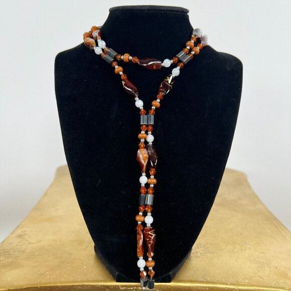 Brown Stone Magnetic Waist Beads - Bohemian Fairycore Earthy Belly Waist Chain - Picture 3 of 7